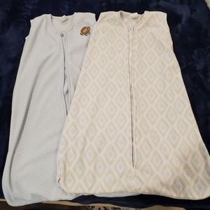 2 Gently Used Fleece Halo Sleepsacks